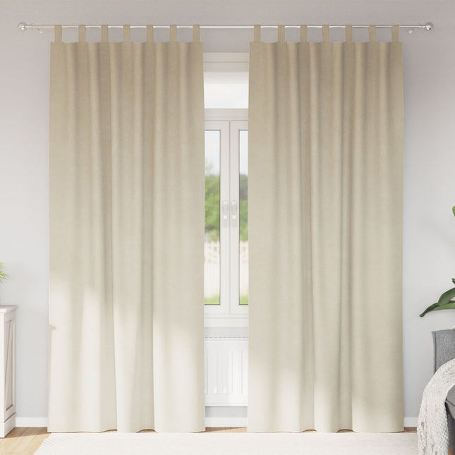 Tende Blackout vidaXL con anelli 2 pezzi in velluto crema