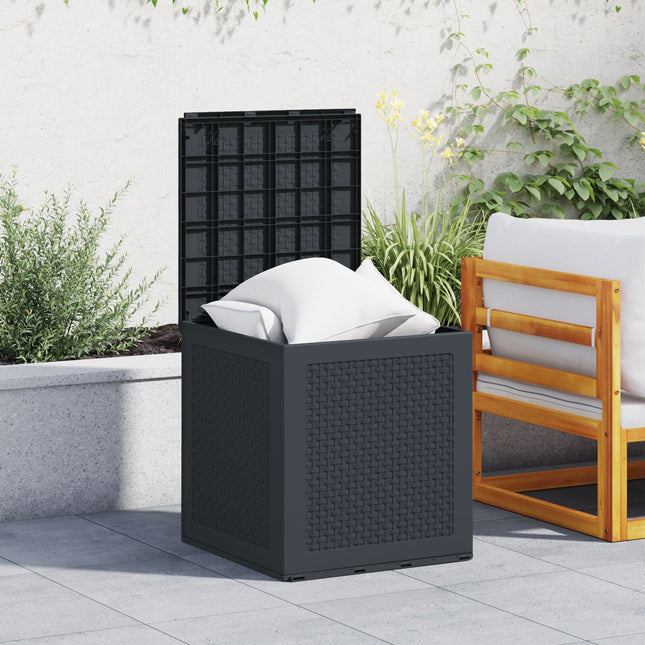 Scatola di Stoccaggio da Giardino  Antracite 55x53x57 cm PP