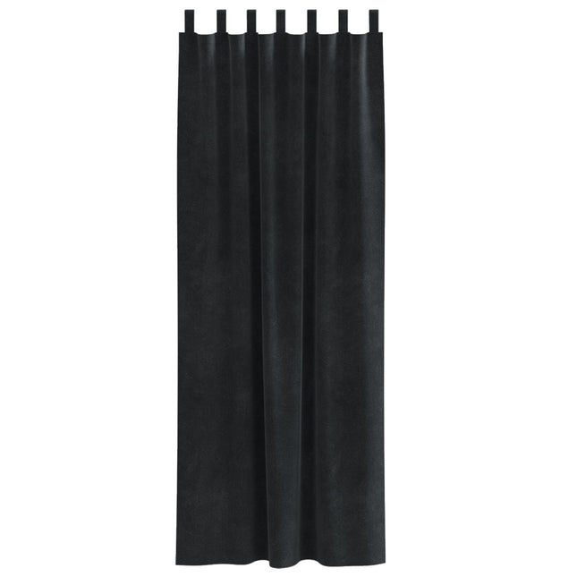 Tende oscuranti vidaXL con anelli da appendere 2 pz in velluto nero