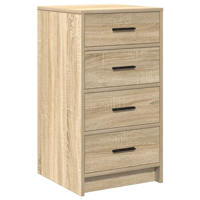 Set di Toeletta a 3 Pezzi con LED in Legno Ingegnerizzato Rovere Sonoma