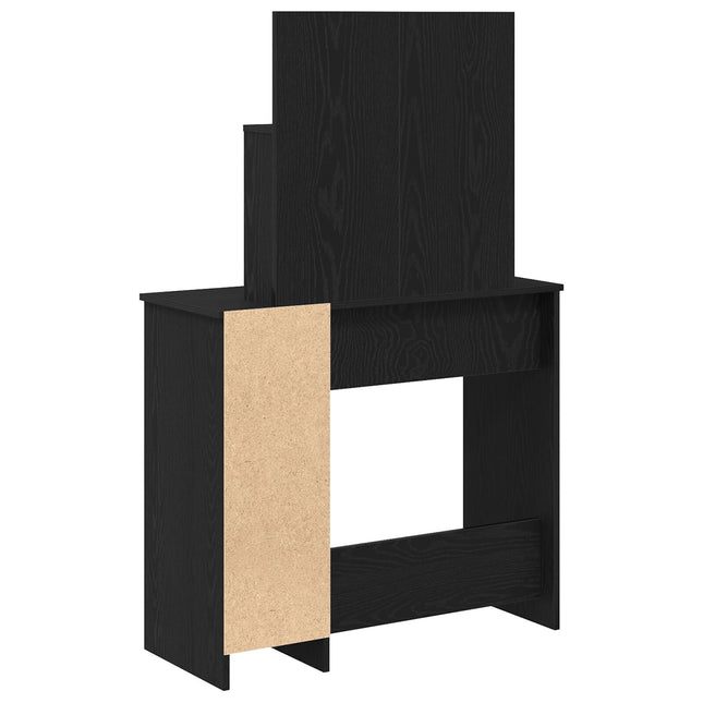 Tolette LED vidaXL in Rovere Nero - 86.5 x 35 x 136 cm