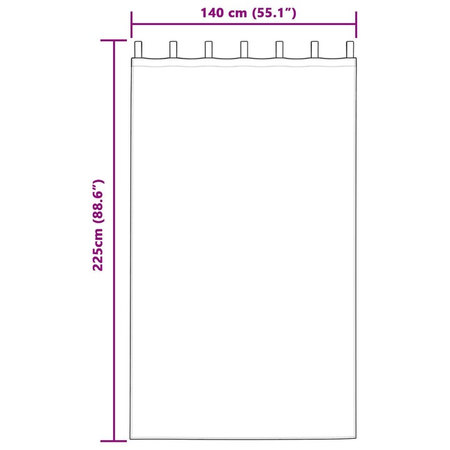 Tende oscuranti vidaXL con anelli da appendere 2 pz in velluto nero