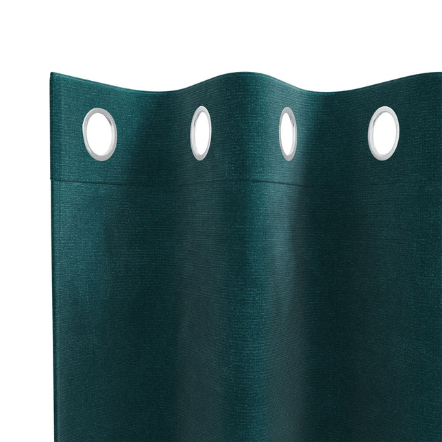 Tende oscuranti vidaXL con occhielli 2 pezzi Verde scuro Velluto