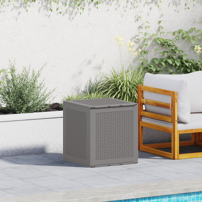 Scatola di Stoccaggio da Giardino Grigio Chiaro 55x53x57 cm PP