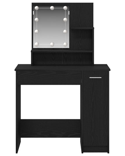 Tolette LED vidaXL in Rovere Nero - 86.5 x 35 x 136 cm