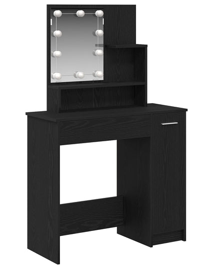 Tolette LED vidaXL in Rovere Nero - 86.5 x 35 x 136 cm