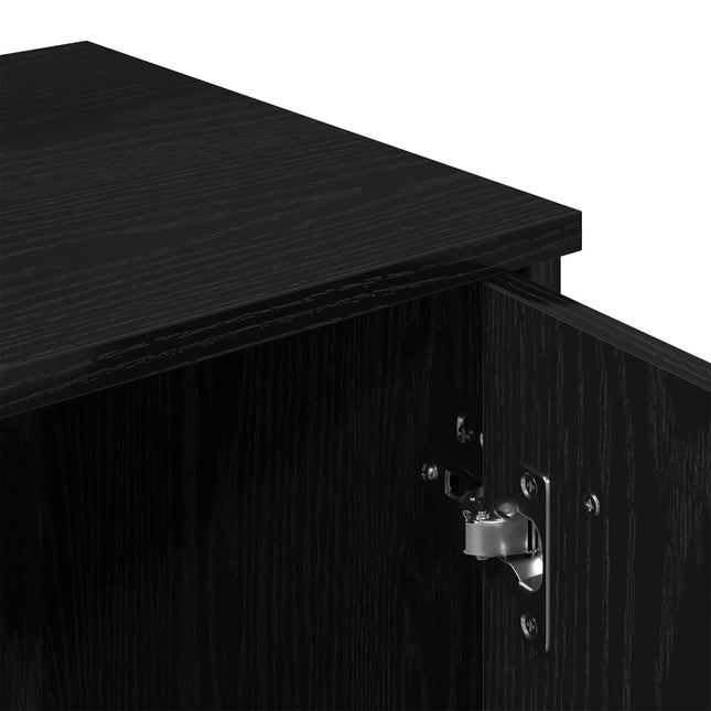 Tolette LED vidaXL in Rovere Nero - 86.5 x 35 x 136 cm