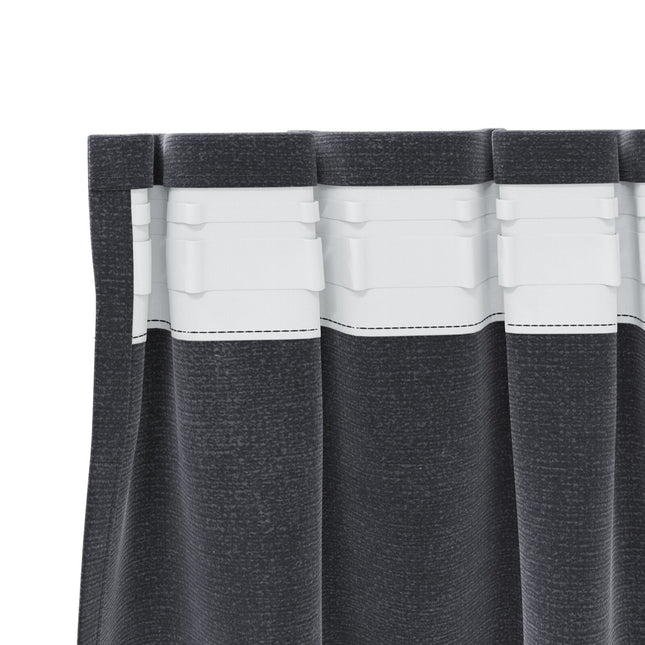Tende oscuranti vidaXL con nastro superiore 2 pezzi Grigio scuro velluto