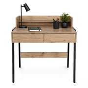 Scrivania Industriale Linea 78 cm 2 Cassetti – Rovere Artisan/Nero