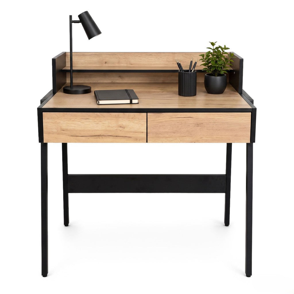 Scrivania Industriale Linea 78 cm 2 Cassetti – Sonoma
