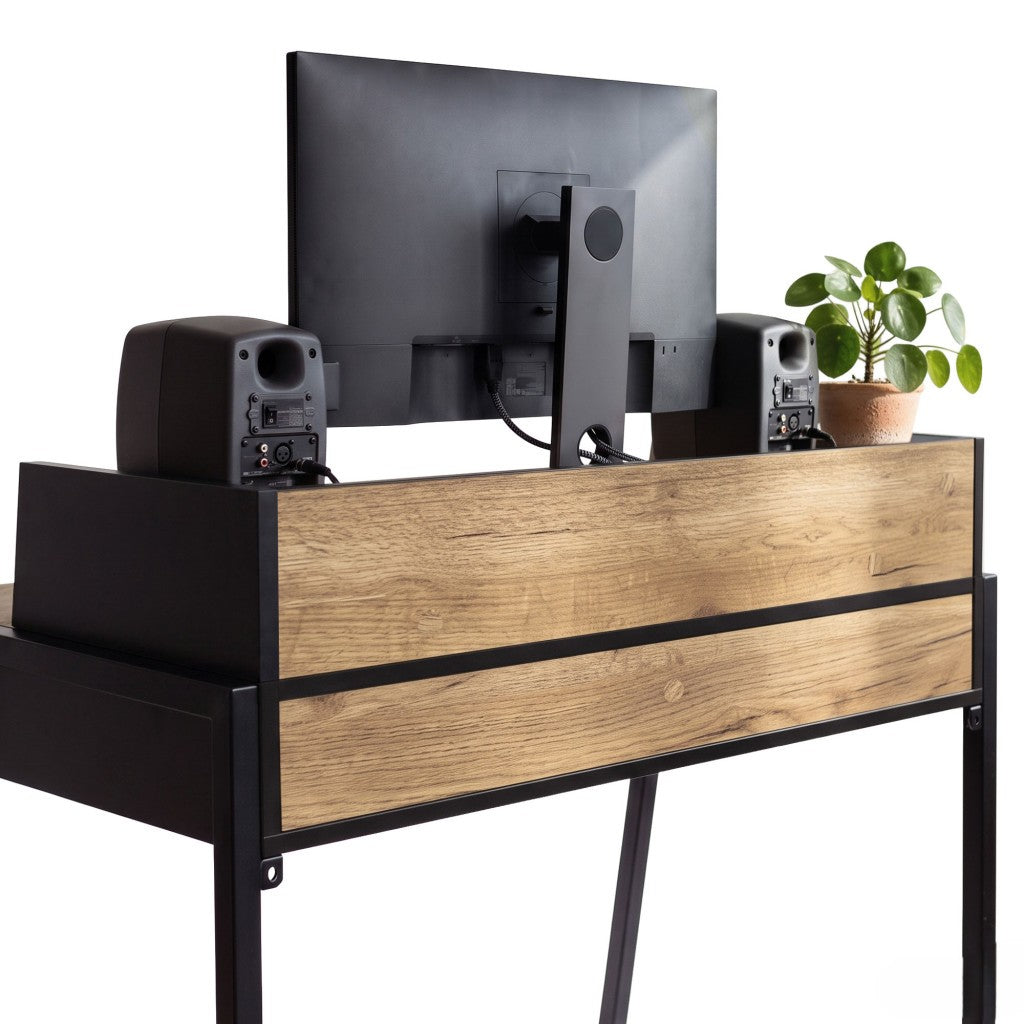 Scrivania Industriale Linea 78 cm 2 Cassetti – Sonoma