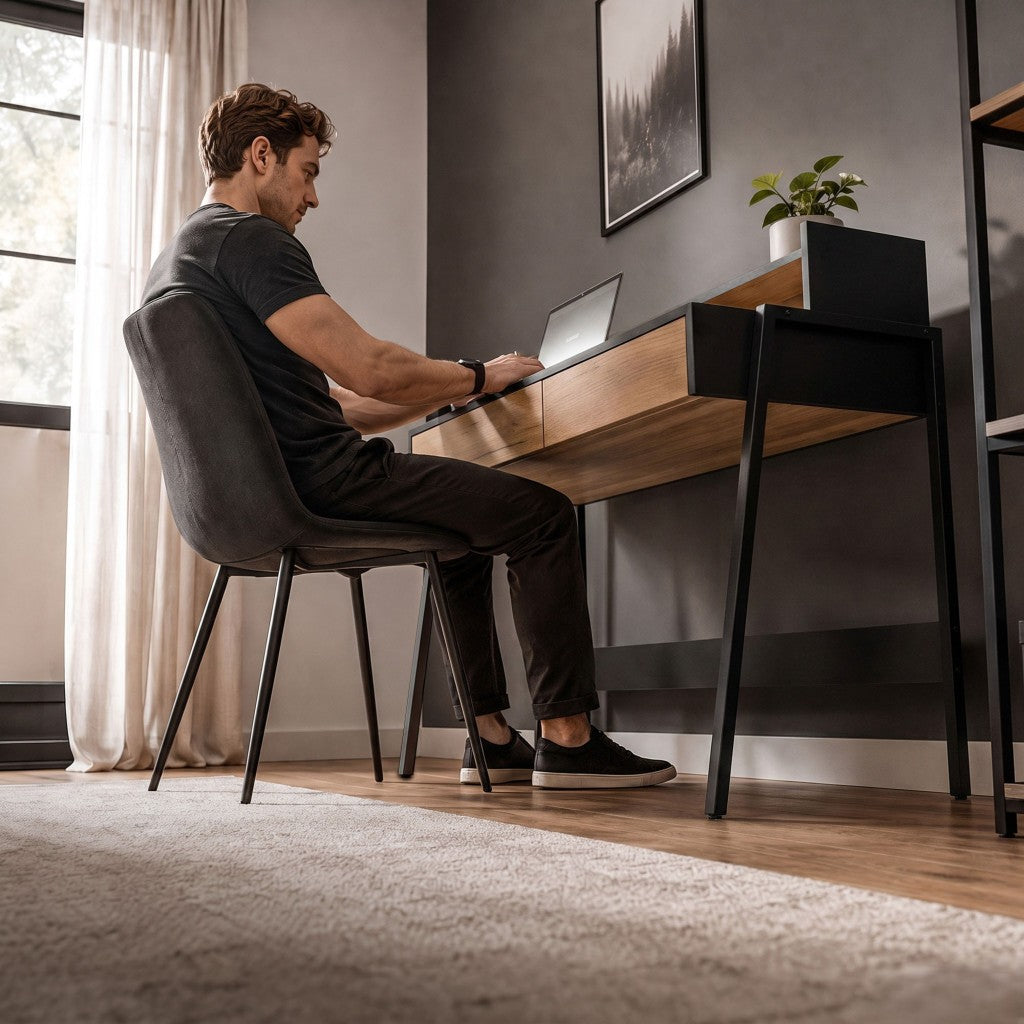Scrivania Industriale Linea 78 cm 2 Cassetti – Sonoma