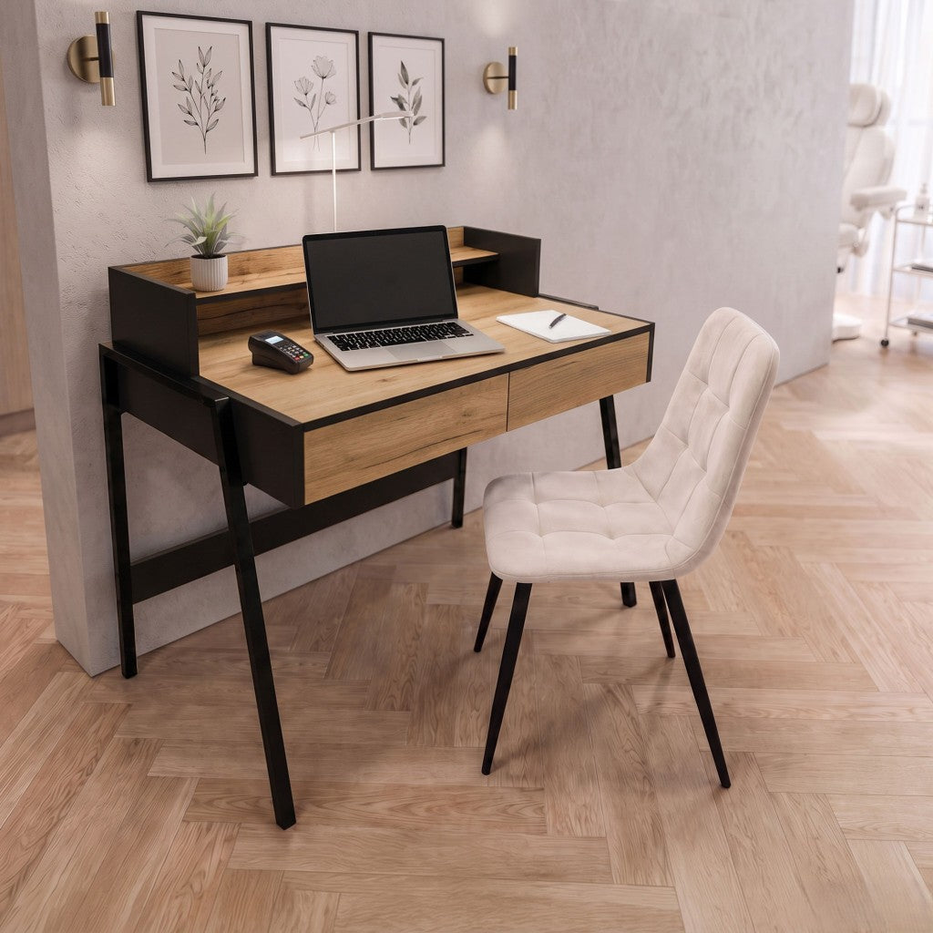Scrivania Industriale Linea 78 cm 2 Cassetti – Sonoma