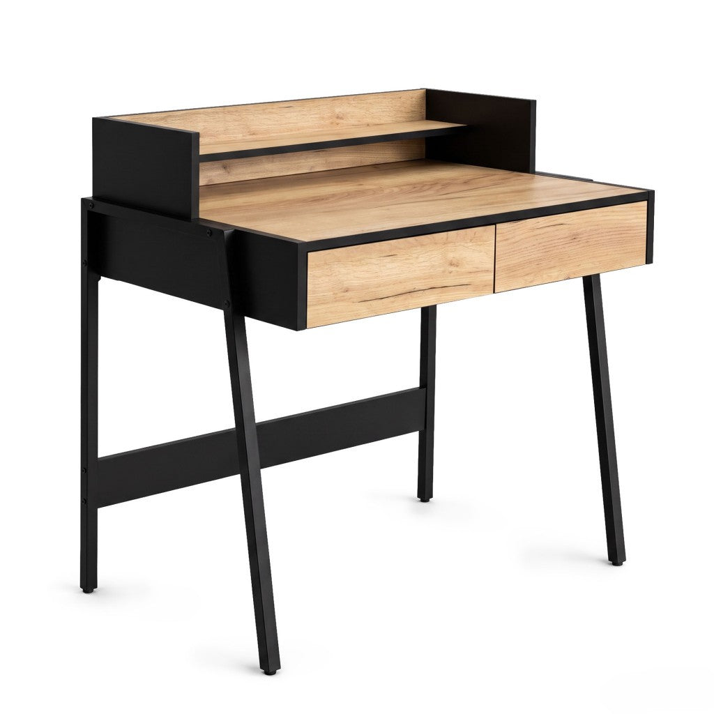 Scrivania Industriale Linea 78 cm 2 Cassetti – Sonoma