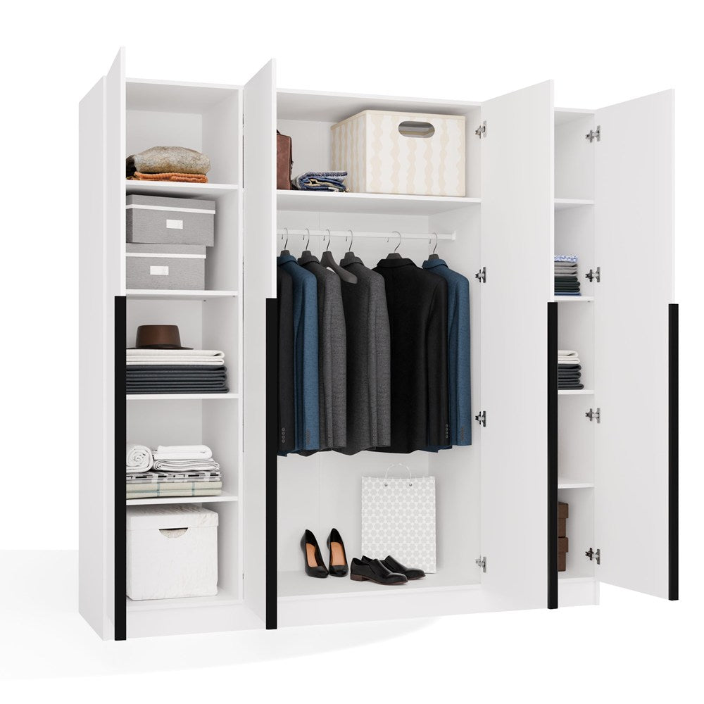 Armadio Nobile 4 Ante – Bianco 200x57x200 cm