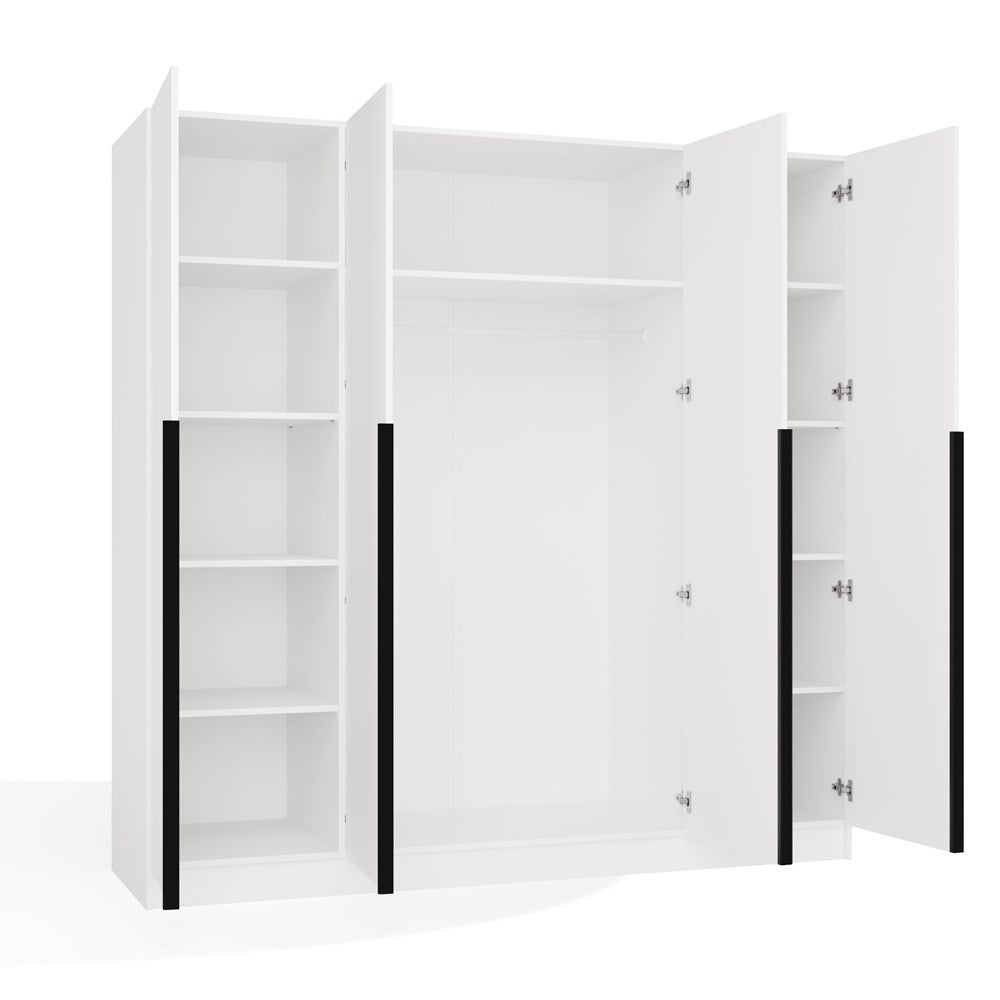 Armadio Nobile 4 Ante – Bianco 200x57x200 cm