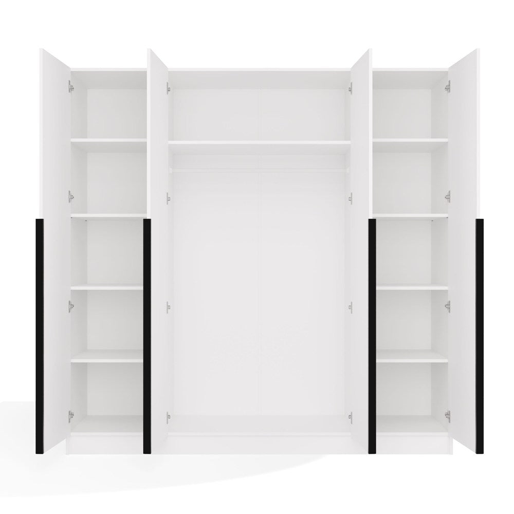 Armadio Nobile 4 Ante – Bianco 200x57x200 cm