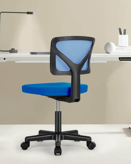 Armless Mesh Office Chair, Ergonomic Computer Desk Chair
