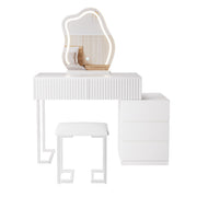 Levede Dressing Table Stool Set with Mirror Led-0