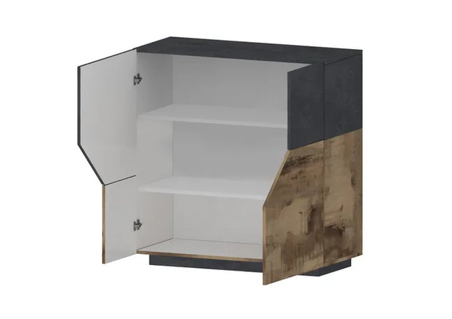 Credenza ALIEN alta da 100 cm - Report / Acero Pereira